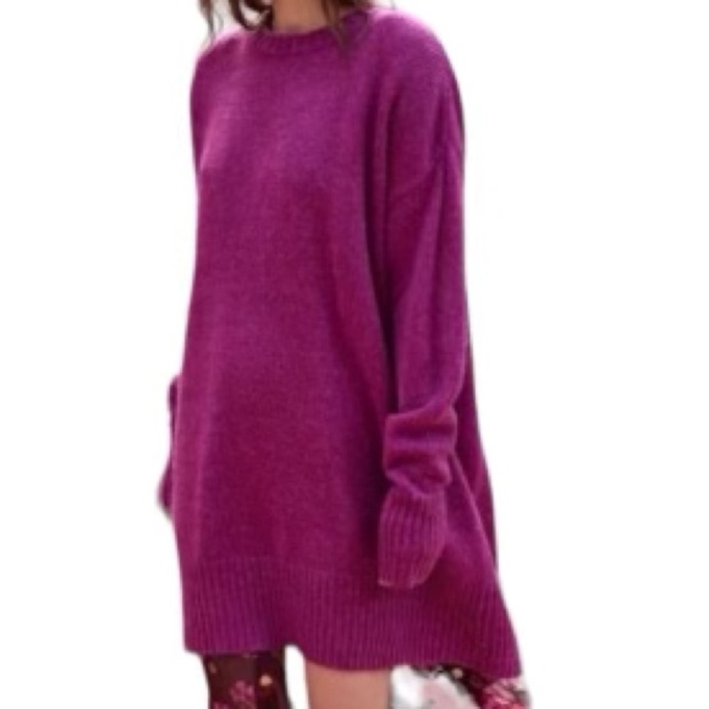 NWT For Love and Lemons Dylan boyfriend mini oversized knit sweater dress
